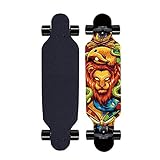 longboard street surfing the wolf 39 Excelente tablero de arce, fuerte, seguro, resistente a impactos, duro y roto, lo que hace que el disco sea más estable.