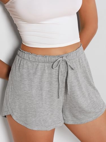 Image of ODODOS Modal Soft Lounge Shorts for Women Drawstring High Waist Casual Sleepwear Lightweight Cozy Pajama Bottom