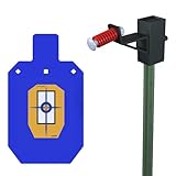 Atflbox AR500 Steel Targets for Shooting, 1/2 inch Thick Metal Targets with T-Post Target Hanger, High Caliber Torso Silhouette Metal for Precision Shooting (B- T10x16 inch with Target Hanger)