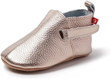 Zutano Leather Baby Shoes for Boys and Girls, Rose Gold, 12M