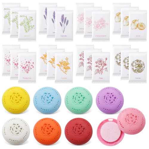 Dansib 24 Pack Cat Litter Box Deodorizer Pods, 8 Scents Odor Eliminator