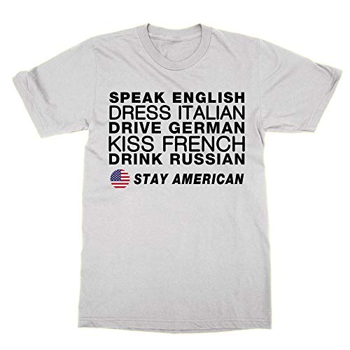 T-shirt Speak English humour international et coton confort pour homme