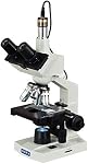 OMAX M83EZ-C02 Composé trinoculaire de laboratoire numérique LED Microscope - 40X-2500X Amplification - Caractéristiques USB Caméra numérique & Phase mécanique double couche