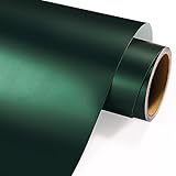 GIRAFVINYL Dark Green Vinyl Green Permanent Vinyl, Matte Metallic Vinyl - 12' x 6ft Navy Permanent Vinyl Green Vinyl, Waterproof Satin Adhesive Vinyl for Home Car Decorations, and More