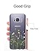 Unov Case Compatible with Galaxy S8 Clear with Design Soft TPU Shock Absorption Slim Embossed Floral Pattern Protective Back Cover (Flower Bouquet)