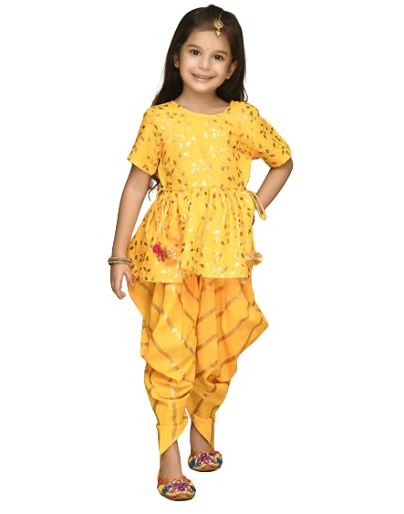 Saka DesignsRed With Gold Print Dhoti Jhabala