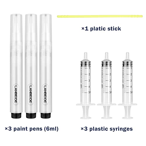 LANBEIDE Refillable Touch Up Paint Pens, 3Pcs Paint Brush Pens for Walls Repair, Furniture Repair Kit for Drywall, Wood Floors, Cabinets, Windows, Doors, Desks 6ML - Thumbnail 7