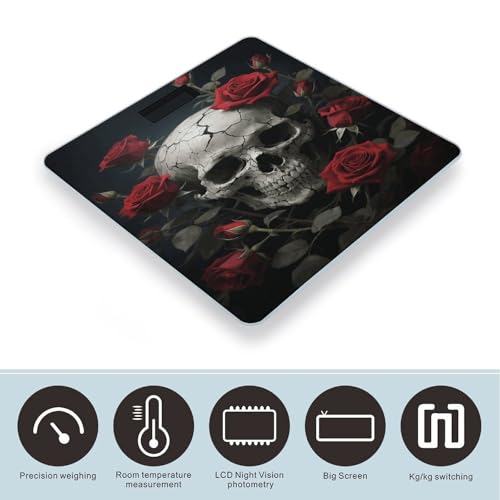 Báscula digital de baño con pantalla LCD y vidrio templado miniatura 3