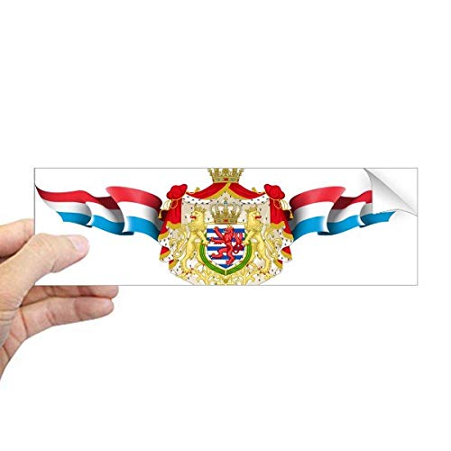 Pegatina de Luxemburgo rectangular de alta duración que no deja residuos en tu coche o portátil 2