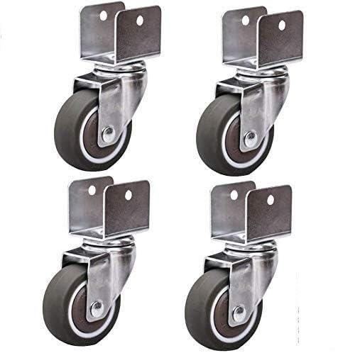 Rotelle girevoli in vimini da spiaggia da 1,5 per mobili, impianti e apparecchiature audio, mini rotelle, senza freno, M25 (confezione da 4)