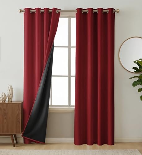 Image of Galaxy Home Decor Polyester Solid Curtain, Window - 5 Feet, Maroon, Pack of 1