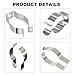 4 Pack T5 U Clips Lamp Holder Stainless Steel Clip Holder Bracket for LED Light Bulbs Pipe Clamps Lights Tube Replacement Mounting Support Accessories Silver