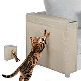 TCooSo Couch Protector from Cat Claws - Color Matched Cat Scratch Pad for Both Side Arm,Couch Cover for Cats with Expanded Coverage Sisal Area, Universal Fit and No Left/Right Needed (Beige)
