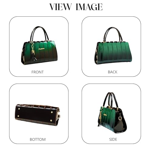 Image of SYGA Elegant Color Contrast Tote Bag - Horizontal Square Medium-Soft Handbag with Design for Everyday Use
