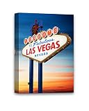 Funny Ugly Christmas Sweater Welcome to Fabulous Las Vegas Sign Canvas Las Vegas Decor for Office We
