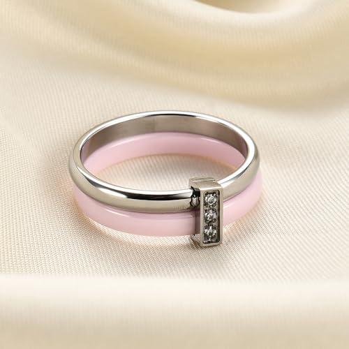 Lxbqysto Ceramic Wedding Band Ring For Women Stackable Rings thumb #3