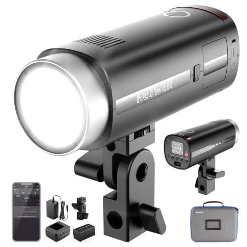 Image of NEEWER 200Ws 2.4G TTL Outdoor Strobe Flash Compatible with Godox, 1 /8000s HSS Portable Studio Photography Monolight with Modeling Light /3200mAh Battery /750 Flashes /1.5s Recycle, Q200