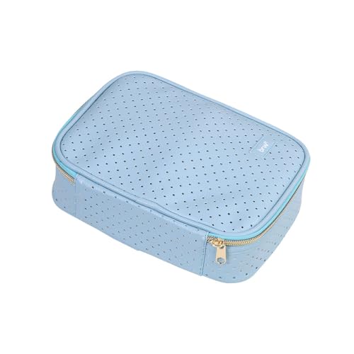 BRW Estojo Escolar PU 100 Pens Perfurado 1 Ziper Azul