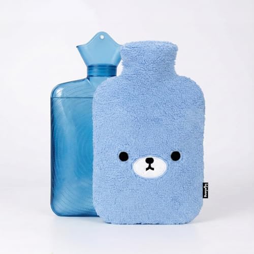 Lifelong 2000ml Hot Water Bottle with Cover | Hot Water Bag for Pain Relief, Period Cramp Comfort & Back, Feet Ache Relief with Soft Fur | Spill & Burn Free Bottle with Hot Compress (LLEHWB54)