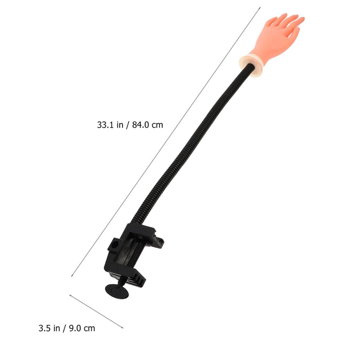 Zerodeko Flexible Silicone Practice Hand for Nail Art with Stand and 500 Artificial Nail Tips Manicure Training Model for Salon and Home Use