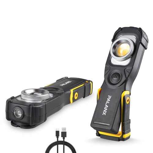 Rechargeable Detailing Light CRI 95+ 650 Lumens Paint Correction Inspection Light with Magnetic Base 2700/4500/6500K 4400mAh LED Swirl Finder Light for Car Detailing & Color Match
