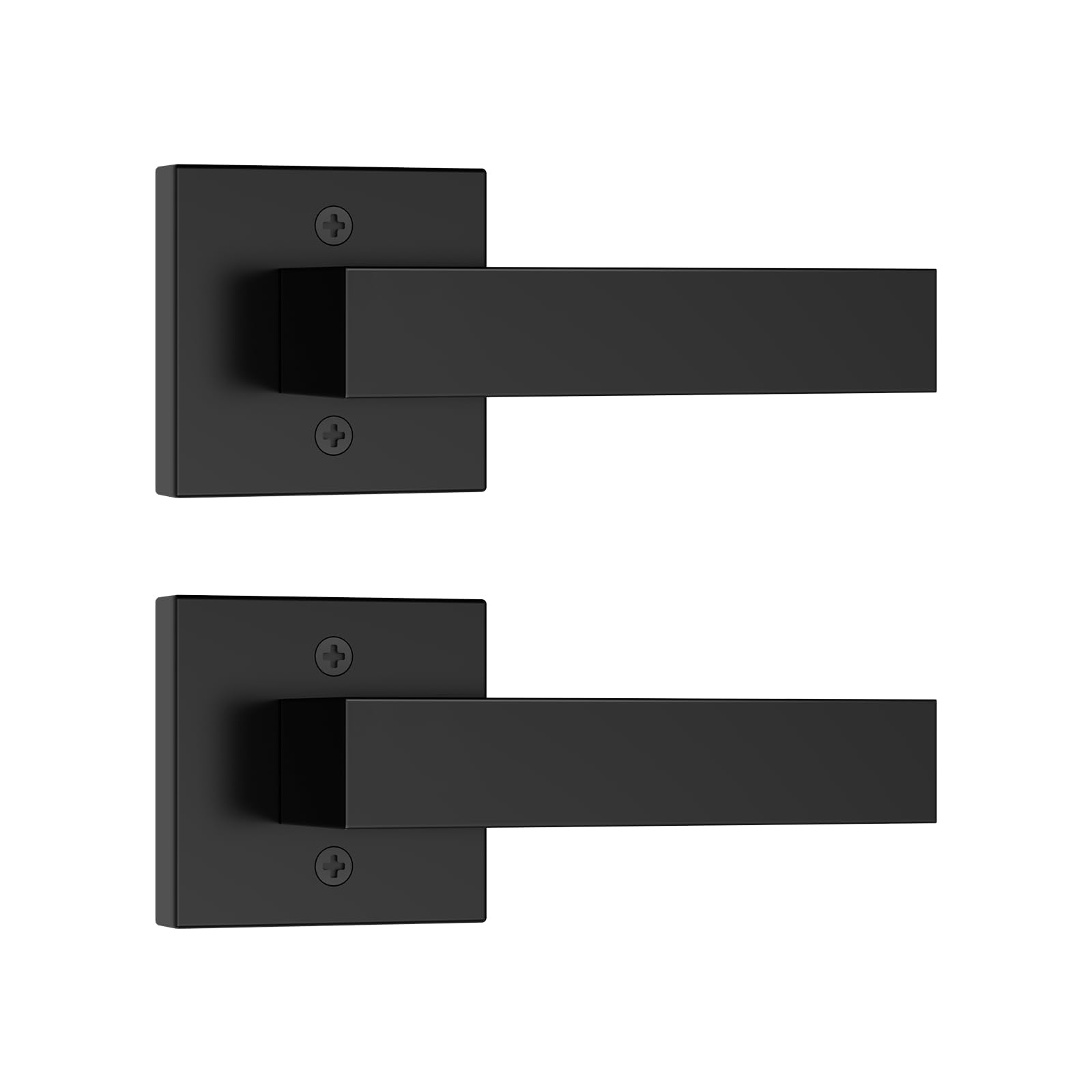 Estmoon Door Locks for Front Door, Matte Black Exterior Door Handle and Single Cylinder Deadbolt Lock, Heavy Duty Modern Square Front Door Handle and Deadbolt Set, Commercial Locks for Doors, 1 Pack — Amazon image 22