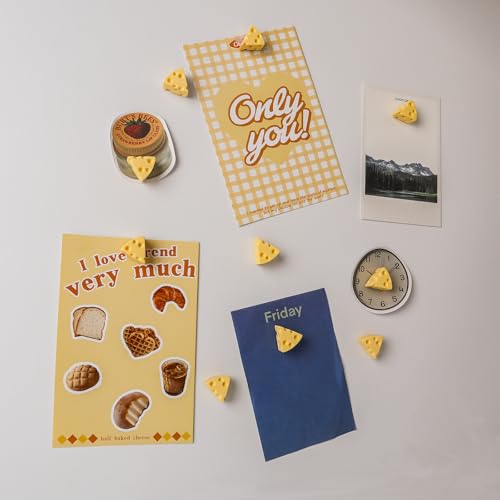 10 imanes de refrigerador con diseño de queso miniatura 7