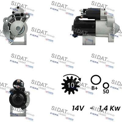 SIDAT MOTOR DE ARRANQUE S12MH0005A2 Compatible con PEUGEOT 308 SW II LC, LJ, LR, LX, L4 3008 SUV M, MC, MR, MJ, M4 206 Fastback 2A/C, CITROËN C4 II Hatchback NC