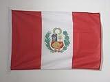bandera peru venezuela Enganches : Anillos AZ FLAG Bandera de PERÚ 90x60cm Uso Exterior - Bandera PERUANA 60 x 90 cm Anillos