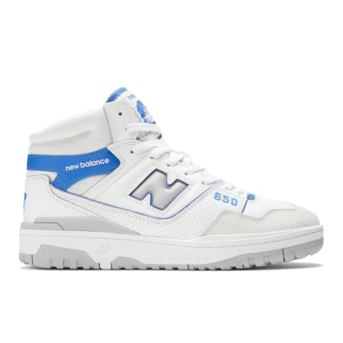 New Balance Men's 650 Sneaker, White/Marine Blue/Angora, Size 11.5