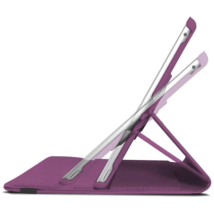 For iPad 10.2 Case 9th/8th/7th Generation (2021/2020/2019) 360 Leather Wallet Rotating Durable Protective Cover with Auto Wake/Sleep (Purple) - Image 3