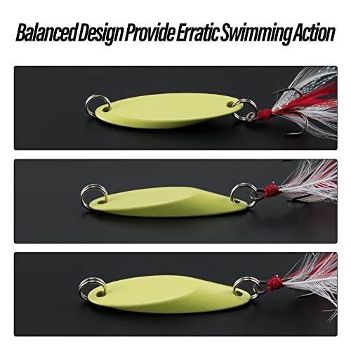 Dr.fish 30 Pack Fishing Spinner Baits Kit, 2 Tackle Boxes With Tackle Included Roostertail Fishing Lures Fishing Spoon Set Bass Trout Spinner Walleye Lures Salmon Pike Loaded Stocked Tackle Box #TOP2