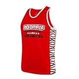 ROOMAIF Boxhemd Herren Kampfsport Training Hemd Boxen Kickboxen Thaiboxen MMA Gym Kampfsport traing Shirt DE (Rot, M)