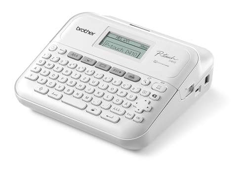 Brother PT-D410 Beschriftungsgerät für das Homeoffice und Büro (für 3, 5 bis 18 mm breite TZE-Schriftbänder, bis zu 20 mm/Sek. Druckgeschwindigkeit) weiß