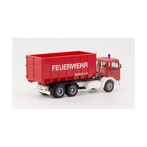 Herpa 310963 H0 MAN F8 Abrollcontainer-LKW Feuerwehr – Bild 7