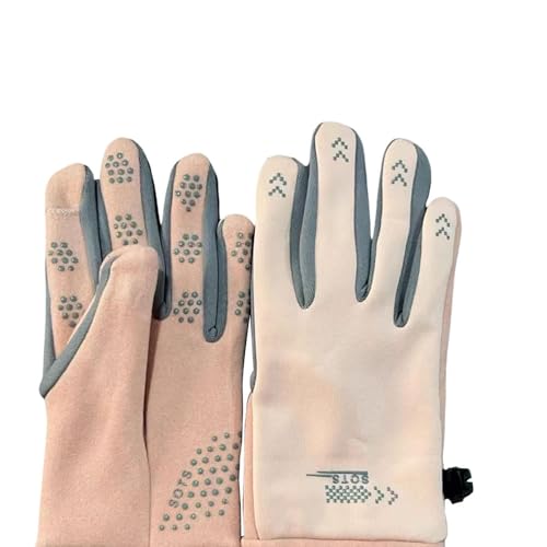 Guantes de esquí de invierno táctiles con forro grueso impermeable 2