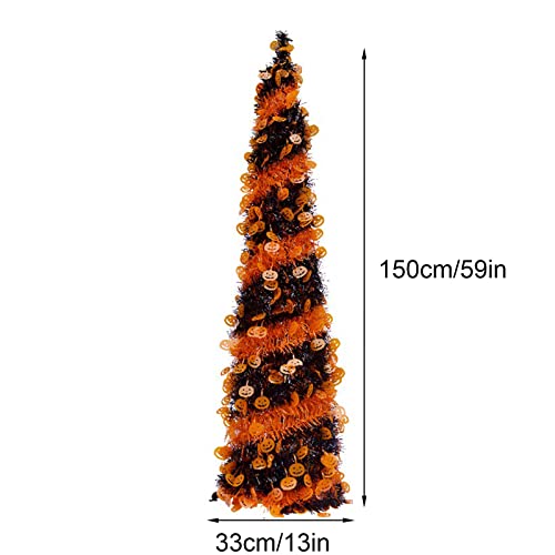 Arbre à crayons d'Halloween pliable de 1,5 m pour Noël et fêtes