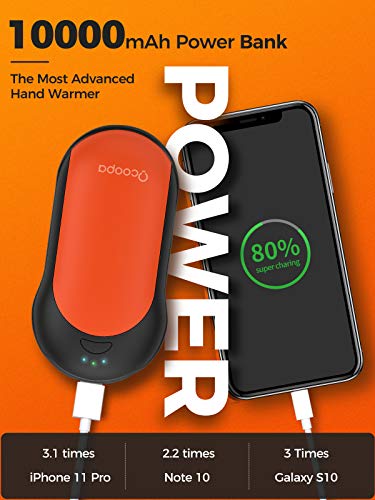 Ocoopa Fast-Charging Hand Warmers, 10000Mah Handwarmer With Pd & Qc 3.0 Rechargeable Hand Warmer Supercar Design Heating Time 15 Hrs Perfect For Outdoor Activities Brilliant Winter Gift #TOP2