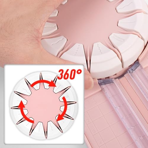 12-in-1 Multifunktions-Papierschneidemaschine, Papierschneider, Rolling Paper Trimmer mit 12 Schnittmustern, eingebauten Messungen für Scrapbooking, Kartenherstellung, Basteln & Heimwerken (12,5 Zoll)