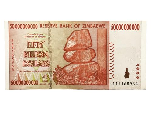 Zimbabwe One 50 Billion Dollar Bill Banknote Paper Money Currency Hyperinflation