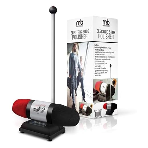 Moneysworth & Best Buff Shine Electric Shoe Polishing Machine, (27560),Silver/Black/Red