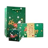 Patifirst Faltbare Weihnachtliche Hüpfbox | DIY Faltbare Hüpf Geldbox für Weihnachten - Zubehör Für Festliche Feiern Familie Freunde Eltern Lehrer | Familien Freunde Feierplaner Lehrer Festliche