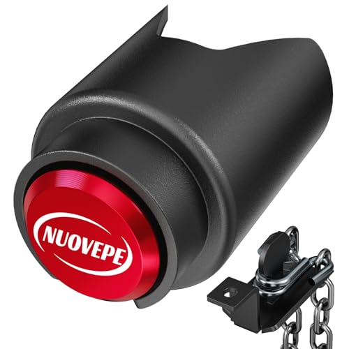 Trailer Lock Fits 2 Inch Couplers, Secures Safety Chains Anti-Theft Ball Hitch Lock, Heavy-Duty Trailer Hitch Locks for RV | Boat | ATV | Utility Trailer (Red) Red 2 Inch