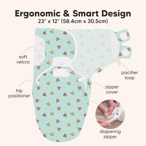 Image of Baby Swaddle Sleep Sacks with Zipper - 3-Pack Swaddles for Newborns 0-3 Months, Infant, Baby Girls, Boys, Soft & Durable Newborn Sleep Sack, Easy Diaper Change Swaddling Blanket (Beach Day, OS)