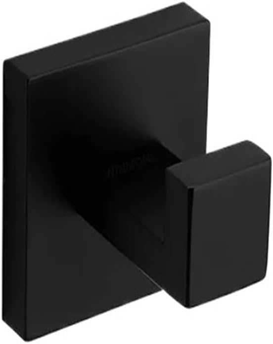 Bathroom Hardware Bathroom Hardware Set Gold Robe Coat Hooks Towel Rack Tissue Holder 4 Piece Sets Bathroom Storage Rack Household Fashionable(Black 530) (Black Hook)