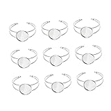PartyKindom 10 piezas Base de Pulsera de Cobre Ajustable para Fabricación de Joyas DIY Accesorios de Joyería Artesanal