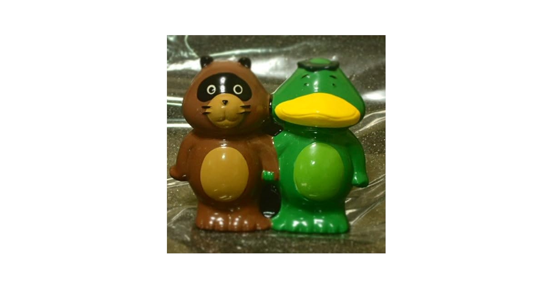 DCカード カッパ　たぬき　ぬいぐるみ　フィギュア　カッパとタヌキ　絶版 非売品】DCカード ぬいぐるみ カッパ たぬき 3体セット
