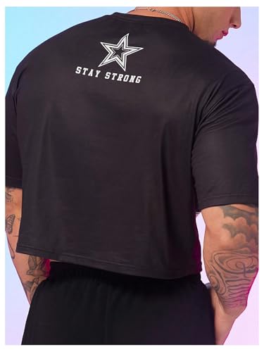 Milumia Men's Number Graphic Jersey Crop Tops Short Sleeve Loose T Shirts Streetwear2
