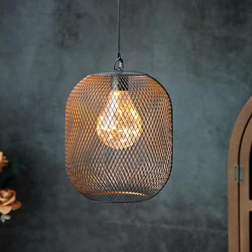 TRIROCKS Batteriebetriebene Hängelampe mit 6 Stunden Zeitfunktion 21,5 cm...