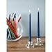 CANDWAX Dark Blue 8 inch Taper Candles Pack of 4 - Long Burning Unscented Smokeless Dripless Tall Candle Sticks - Perfect for Parties, Celebrations, Special Occasions or as a Dinner Table Centerpiece